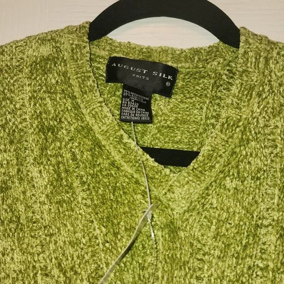 Olive green Size M: August Silk sweater - Picture 2 of 3
